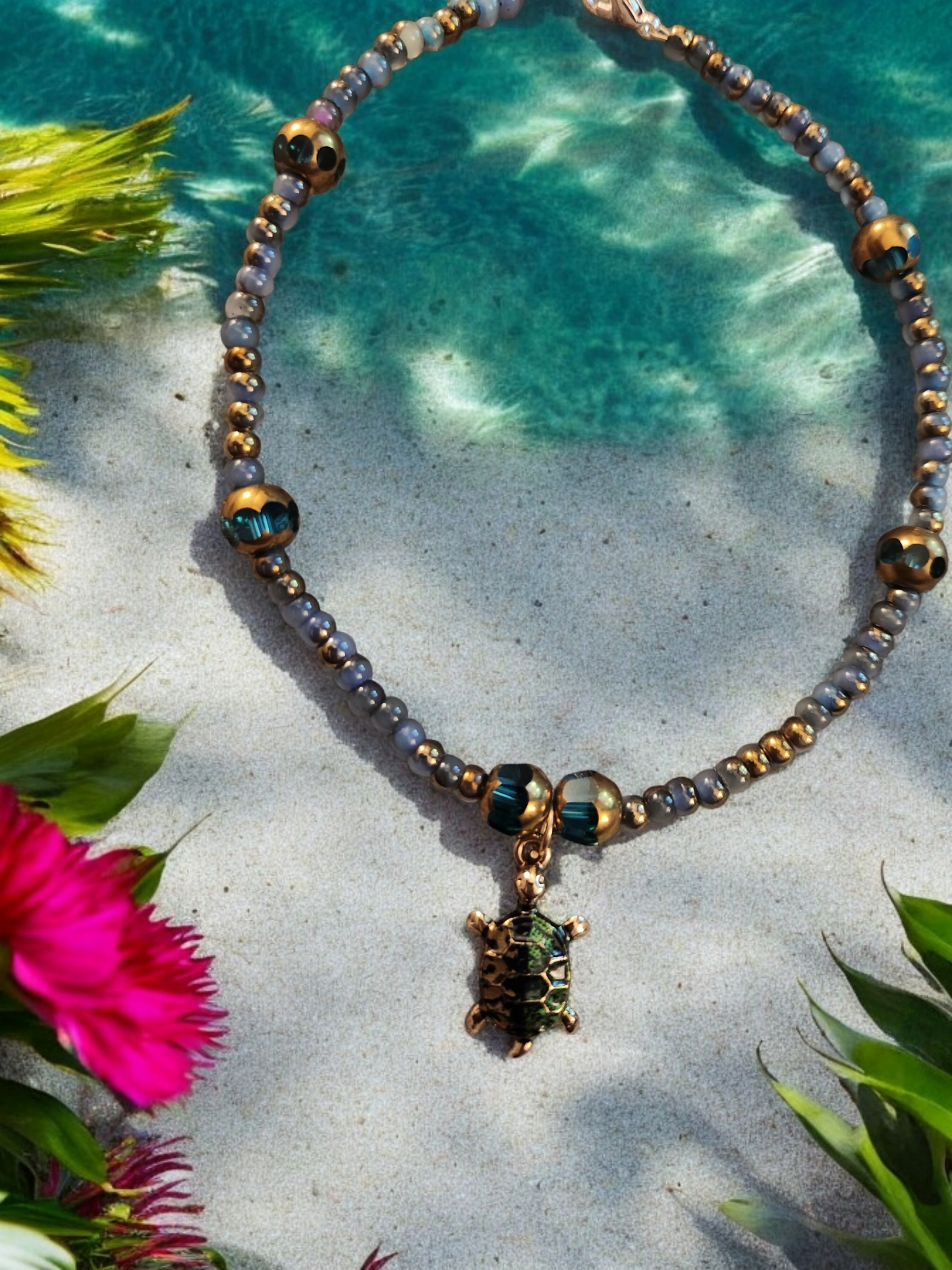 Ocean Side Beaded Anklets